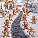 Gingerbread Man Yard Signs 12-Pack