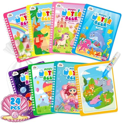 Reusable Water Coloring Books 24-Pack