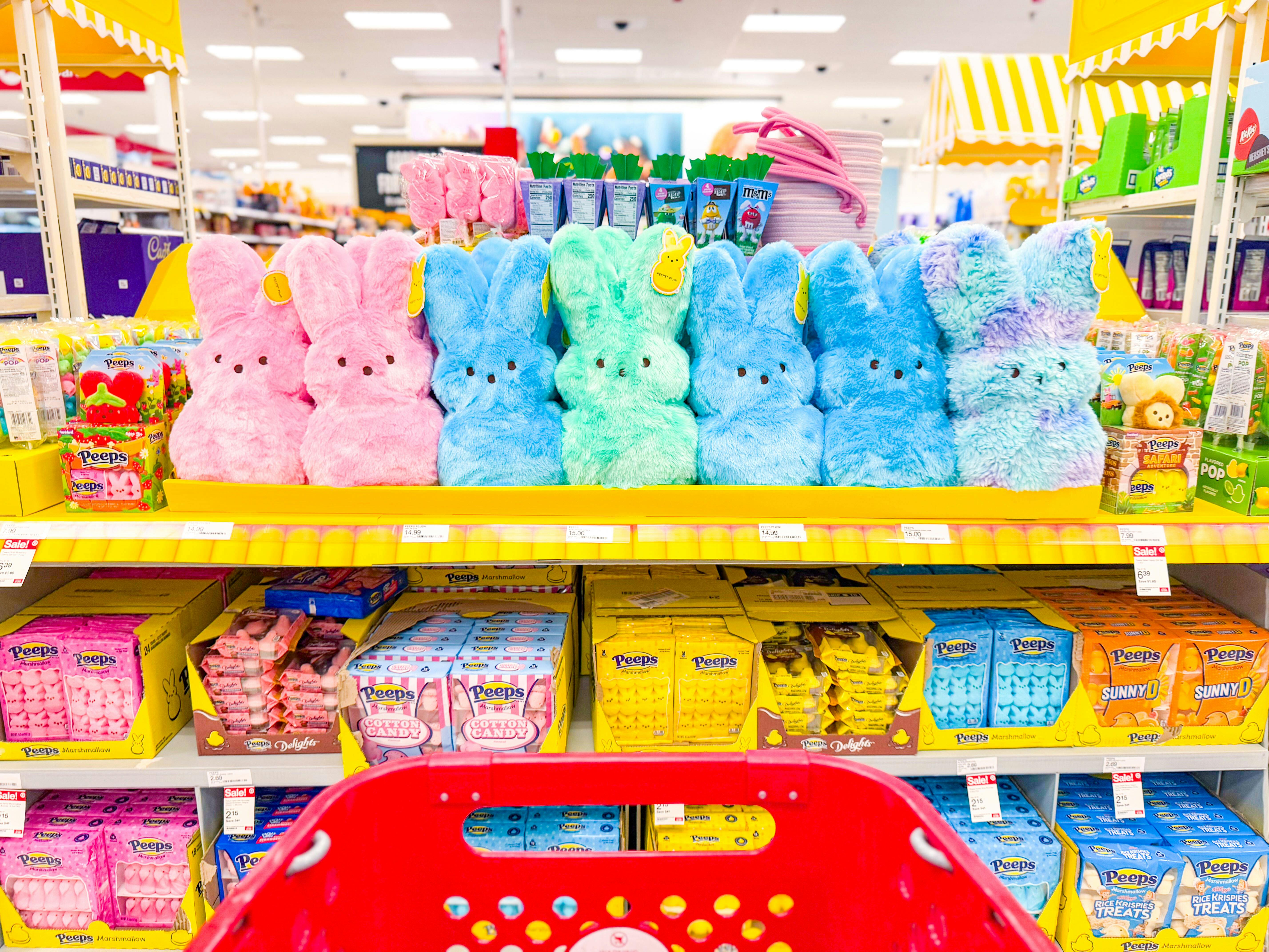 peeps sitting on target shelves