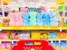 peeps plush and candy sitting on target shelves