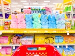 peeps plush and candy sitting on target shelves