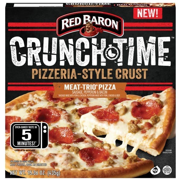 2 Red Baron Crunch Time Pizzas