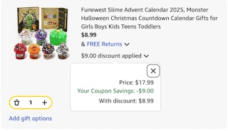 halloween slime Amazon receipt