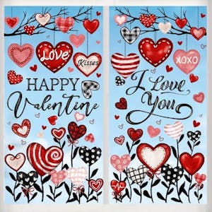 Valentine's Day Window Clings
