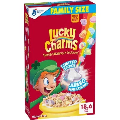 2 Lucky Charms Cereal Boxes