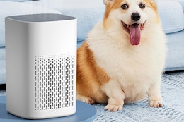 an air purifier on a table