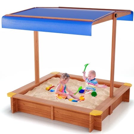 Wooden Sandbox with Lid