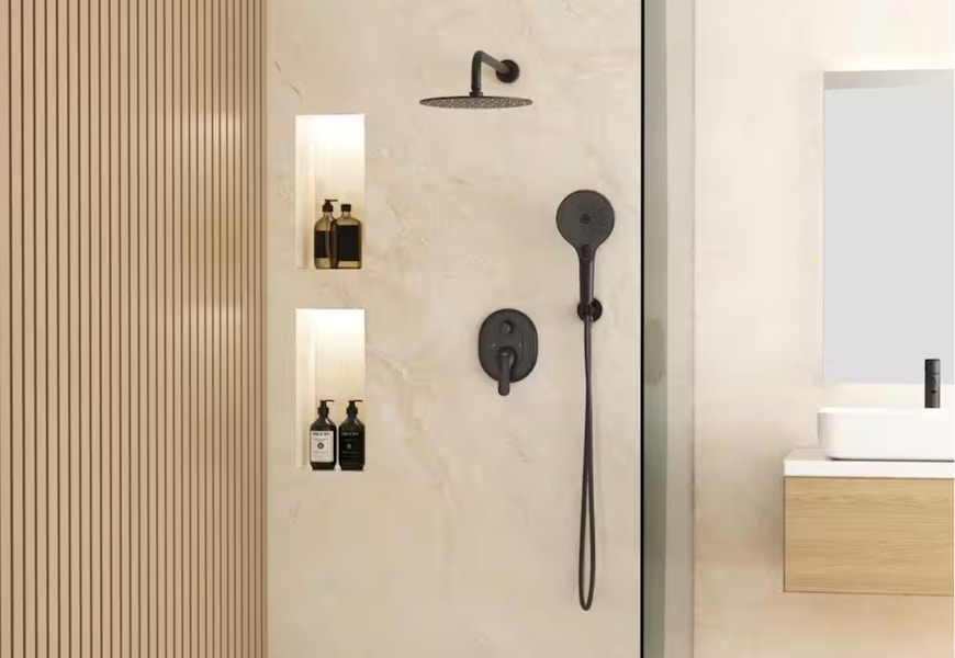 home depot dual shower head set 1