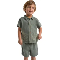Kids' Button Front Shirt Set