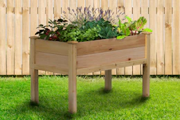 wooden garden bed