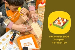 Next Home Depot Kids Workshop: Build a Pumpkin Tic-Tac-Toe on Nov. 2 card image