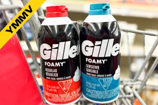 2 gillette foamy shave creams in a cart