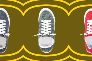 gray, camo, and red women's scrunchback shoes