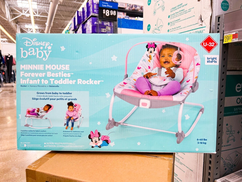 Minnie Mouse Rocker in baby aisle at walmart