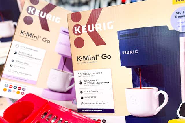 New Keurig K-Mini Go Coffee Makers, Only $47.49 at Target (Reg. $100) card image