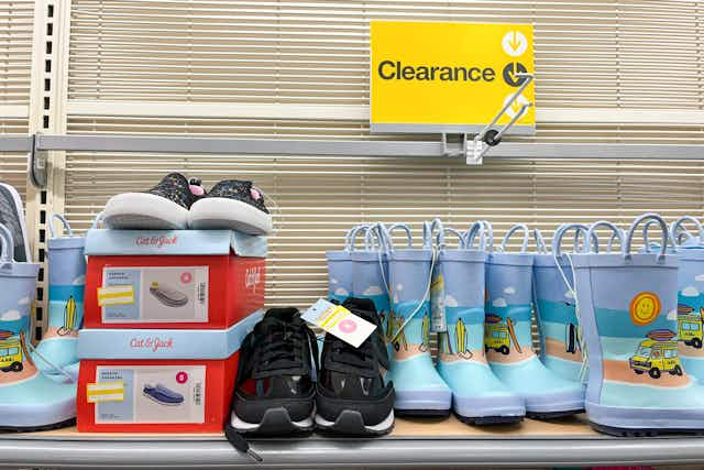 Get Kids' Shoes on Clearance for 50% Off at Target card image