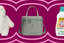 yeti plush, HydoFlask cooler, Arm & Hammer laundry detergent