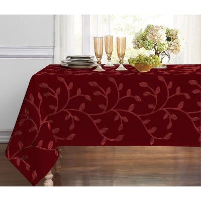 Floral Embroidered Tablecloth