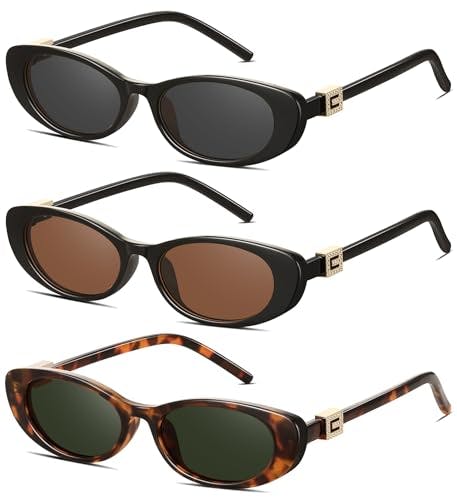 Retro Oval Sunglasses 3-Pack