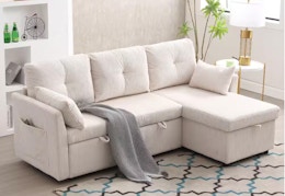 Sectional Sofa Bed With Storage, Just $379.99 at The Home Depot (Reg. $682) card image
