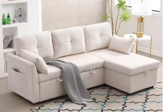 Sectional Sofa Bed With Storage, Just $379.99 at The Home Depot (Reg. $682)
