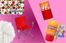 5 deals under $10: doormat, pillow, chair, soda & bubbles
