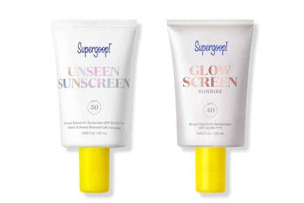 2 Supergoop! Skincare Products