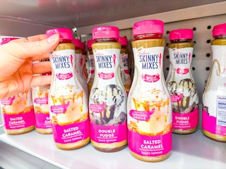 Skinny Mixes Sauce at Walmart on shelf
