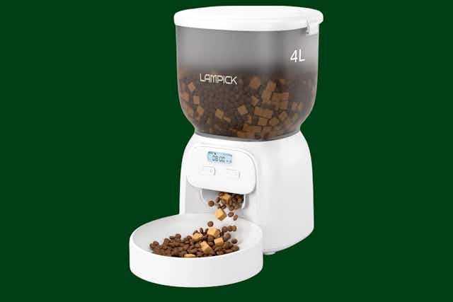 Automatic Pet Feeder, Only $27.29 on Amazon card image