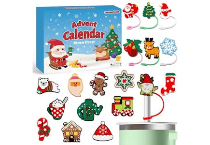 Drinking Straw Topper Advent Calendar