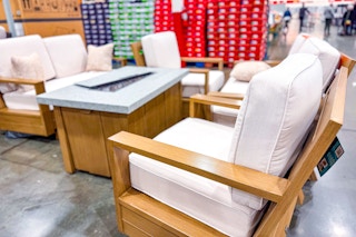 costco patio furniture agio 5-piece fire table set