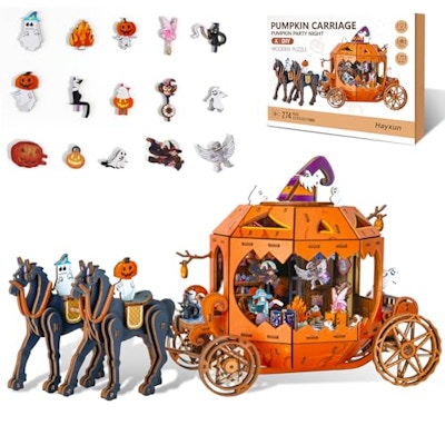 3D Wooden Pumpkin Carriage Puzzle