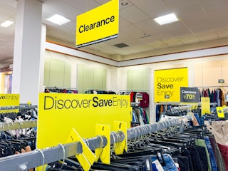 JCPenney clearance items.