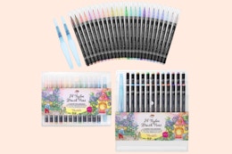 24-Piece Colorya Watercolor Brush Marker Set, Only $7.99 Shipped card image