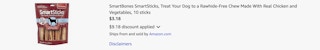 Amazon SmartBones SmartSticks Dog Treats 2025