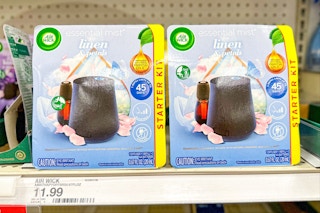 air wick diffuser kits sitting on a target shelf