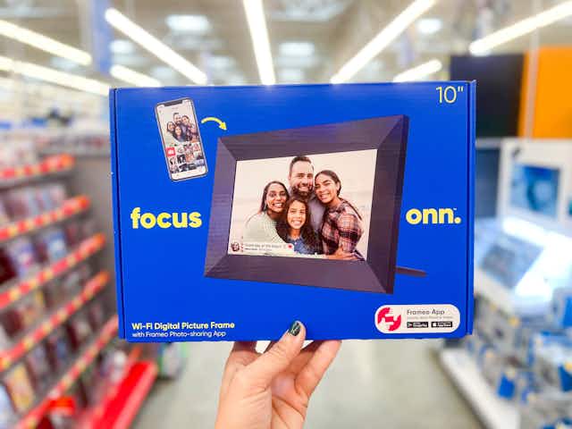 Onn. 10" Digital Picture Frame, $59 at Walmart card image