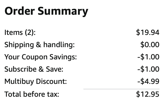 Kiss Falscara Amazon receipt