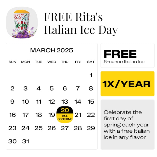 FREE Rita-s Italian Ice Day — March 2025