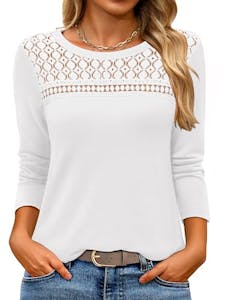 Women's Lace Long Sleeve Top