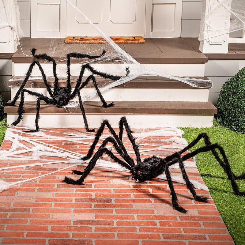 Halloween Giant Hairy Spider 2-Pack