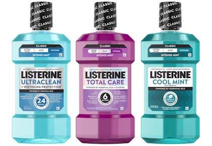 3 Listerine Total Care Mouthwashes