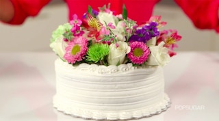flowers on cake