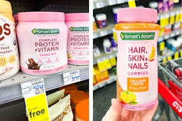 BOGO Free Nature's Bounty Protein Powder and Supplements at CVS card image
