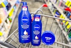 nivea lotions in a shopping cart