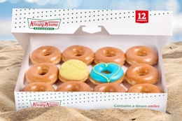 krispy kreme forever dozen on a beach