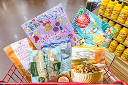 trader joes november finds in shopping cart
