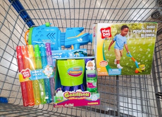 Bubble toys in Walmart shopping cart