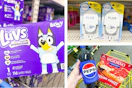 dollar general pampers, febreze, digiorno, pepsi 3-photo collage