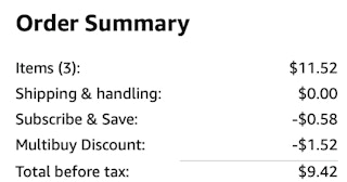 lacroix Amazon receipt